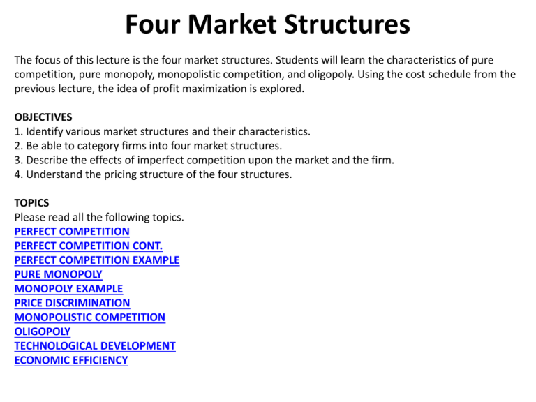 four-market-structures