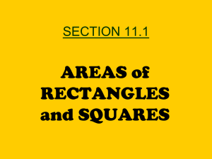 Areas of Rectangles and Squares: Geometry Presentation