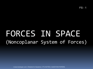 Forces in Space: Noncoplanar Systems Presentation
