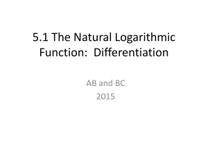 Natural Log Differentiation: Calculus Presentation