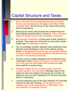 Capital Structure Lecture