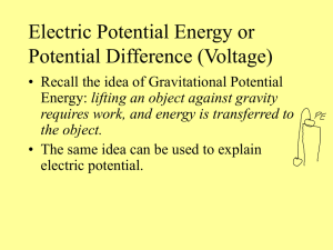Electric Potential Energy & Voltage Presentation