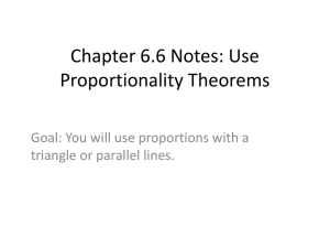 Proportionality Theorems: Geometry Notes