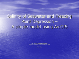 Seawater Salinity & Freezing Point Depression: ArcGIS Model