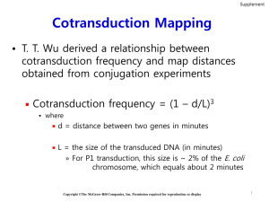 Cotransduction Mapping: Gene Distance Calculation