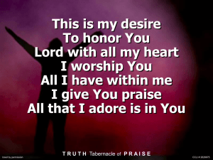 I Give You My Heart - Truth Tabernacle of Praise