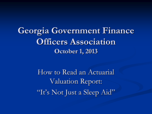 Actuarial Valuation Report: A Guide for Finance Officers