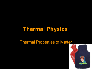 Thermal Properties of Matter: Specific Heat & Latent Heat