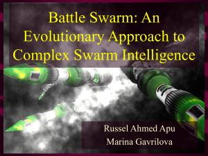 Space Battle Tactics Using Swarm Intelligence