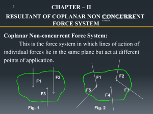 Coplanar Non-Concurrent Force Systems: Resultant Analysis