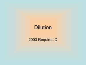 Dilution