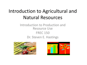 Introduction to Agricultural and Natural Resources