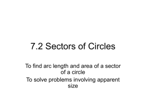 7.2 Sectors of Circles