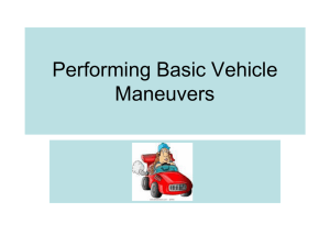Performing Basic Vehicle Maneuvers