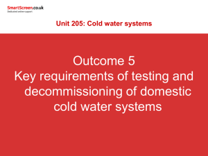 Draining cold water systems