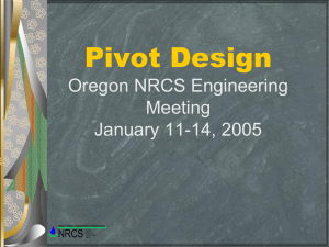 Pivot Irrigation System Design