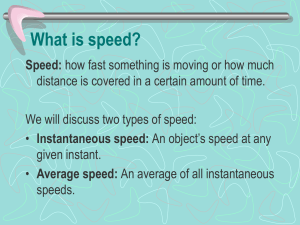 Velocity and Speed - Western Reserve Public Media