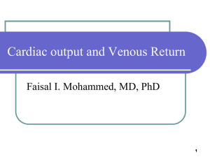 Cardiac output and Venous Return