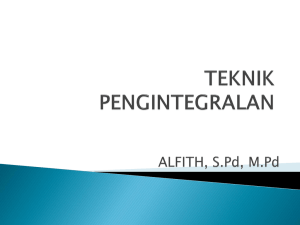 Tecniche di integrazione: Presentazione di calcolo