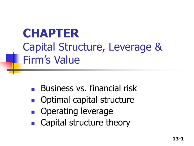 What Is A Good Capital Structure Leverage Ratio