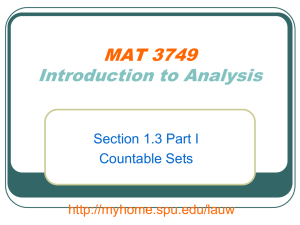 1.3.1 Countable Sets