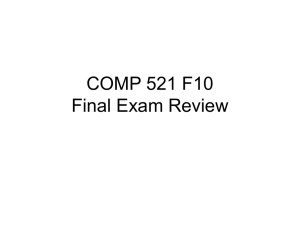 COMP 521 Database Final Exam Review