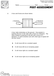 Force, Motion, & Energy Assessment - Middle School Physics