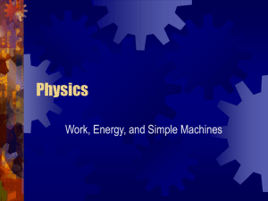Work and Power - Todd County Schools