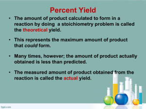 Percent Yield: Chemistry Calculations & Examples