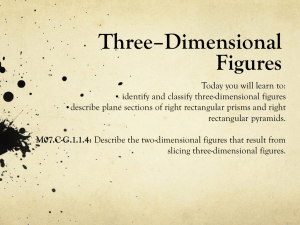 Three –Dimensional Figures