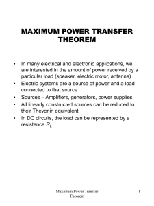 Maximum Power Transfer Theorem Explained