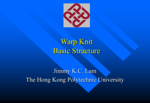 Warp Knit Fabric: Basic Structure & Lapping Movements