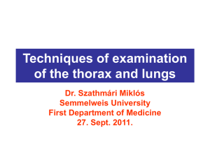 Inspection of the thorax