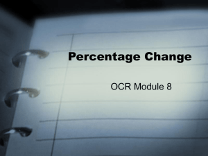 Percentage Change