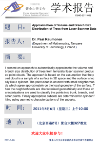 4月6日Approximation of Volume and Branch Size Distribution of
