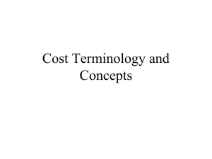 Cost Terminology and Concepts