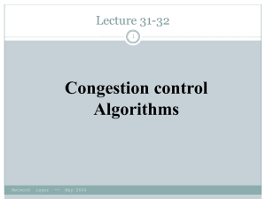 Congestion Control Algorithms: Network Layer