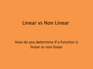 Linear vs Non Linear