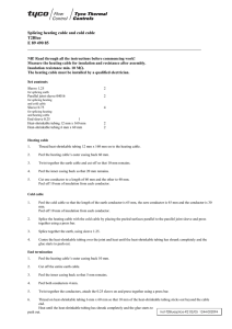 Skarvinstruktion för värmekabel T²Blå / T²QuickNet