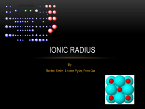Ionic Radius-Exceptions to Trend