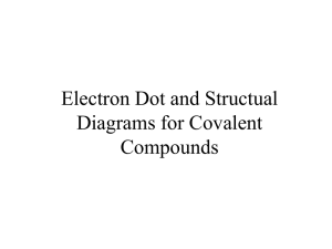 Electron Dot & Structural Diagrams for Covalent Compounds
