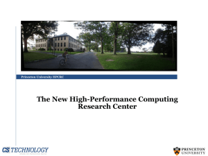 Princeton University Data Center Program Review