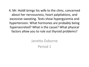 4. Mr. Holdt brings his wife to the clinic, concerned about her