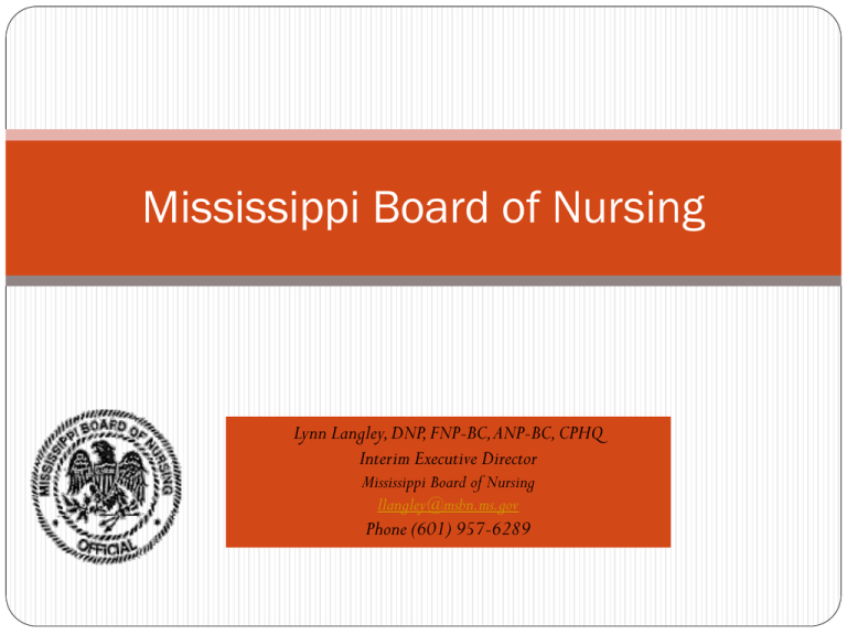 View Presentation Mississippi LPN Association
