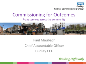 Commissioning of services and avoidable admissions