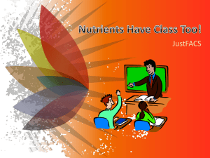 Nutrients Have Class Too! PowerPoint presentation