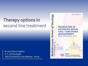 Therapy options in second line treatment