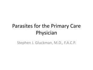 Parasites for the Primary Care Physician