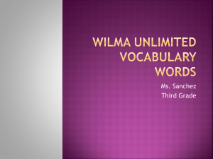 3rd Grade Vocabulary List - Ms. Sanchez