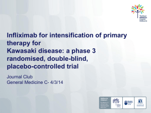 Infliximab for Kawasaki Disease: A Clinical Trial Review